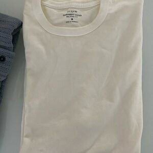 J. Crew Cream Garment Dyed Black Tee